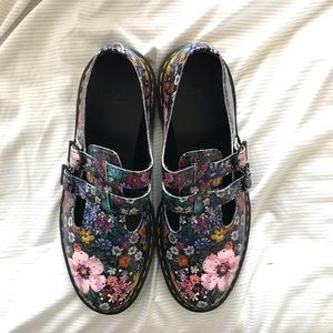 Woman’s size 11 Dr. Martens floral Mary Jane shoes